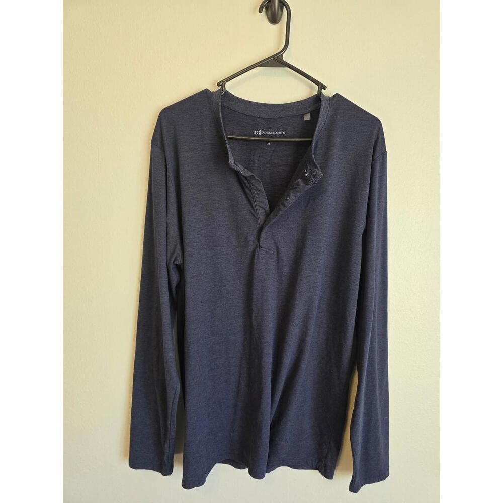 7Diamonds Core Navy Men’s Longsleeve Core Henley (M)